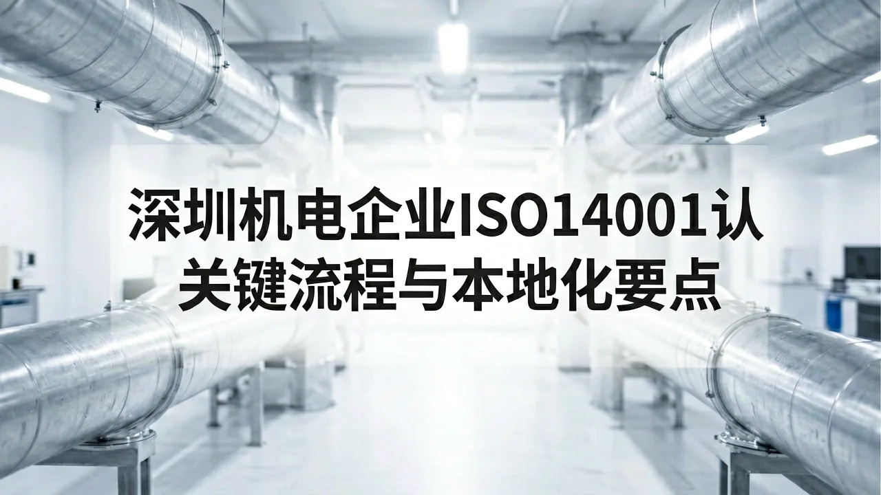 深圳机电企业ISO14001认证关键流程与本地化要点